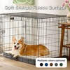 Bedsure Cooling Dog Bed for Crate, Large Breathable Pet Summer Bed, 35 Inch | Orthopedic Egg Crate Foam, Cold Summer Pad Mat, Non-Slip Bottom, Comfy Removable Washable Cover, For Pets Up to 40 lbs(Ash Navy)