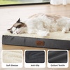 Bedsure Cooling Dog Bed for Crate, Large Breathable Pet Summer Bed, 35 Inch | Orthopedic Egg Crate Foam, Cold Summer Pad Mat, Non-Slip Bottom, Comfy Removable Washable Cover, For Pets Up to 40 lbs(Grey)