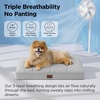 Bedsure Cooling Dog Bed for Crate, Large Breathable Pet Summer Bed, 35 Inch | Orthopedic Egg Crate Foam, Cold Summer Pad Mat, Non-Slip Bottom, Comfy Removable Washable Cover, For Pets Up to 40 lbs(Cooling Grey)