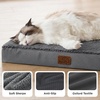 Bedsure Cooling Dog Bed for Crate, Large Breathable Pet Summer Bed, 35 Inch | Orthopedic Egg Crate Foam, Cold Summer Pad Mat, Non-Slip Bottom, Comfy Removable Washable Cover, For Pets Up to 40 lbs(Dark Grey)