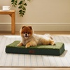 Bedsure Cooling Dog Bed for Crate, Large Breathable Pet Summer Bed, 35 Inch | Orthopedic Egg Crate Foam, Cold Summer Pad Mat, Non-Slip Bottom, Comfy Removable Washable Cover, For Pets Up to 40 lbs(Dark Green)