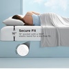 Bedsure Cooling Fitted Sheet Only for Hot Sleeper, King Size, Blue | Up to 16″ Deep, 360° Elastic Corner Straps, Q-Max 0.4, Temperature Regulation, Bedding for Night Sweats(02 – White)
