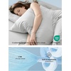 Bedsure Cooling Sheets Queen Size, Hot Sleeper Bed Sheets, Up to 18 Inches | Chill Cool Bed Sheet, Deep Pocket, Soft & Breathable Queen Sheet Set, 4 Pieces, Grey(01 – Grey)