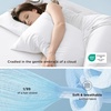 Bedsure Cooling Sheets Queen Size, Hot Sleeper Bed Sheets, Up to 18 Inches | Chill Cool Bed Sheet, Deep Pocket, Soft & Breathable Queen Sheet Set, 4 Pieces, Grey(02 – White)