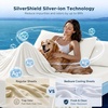 Bedsure Cooling Sheets Queen Size, Silver Infused Bed Sheets, Q-Max>0.46 | Instant Cooling for Hot Sleepers, Luxury Soft, Silky Smooth, Breathable, Deep Pocket Up to 16″, 4 Pieces with Pillowcases(White)