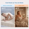 Bedsure Cooling Sheets Queen Size, Silver Infused Bed Sheets, Q-Max>0.46 | Instant Cooling for Hot Sleepers, Luxury Soft, Silky Smooth, Breathable, Deep Pocket Up to 16″, 4 Pieces with Pillowcases(Linen)