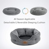 Bedsure Cooling Small Dog Bed, Round Washable, 25 Inch Arctic Cooling Blue | Q-Max>0.4 Cat Beds for Indoor Cats, Comfort Cooling Summer Pet Bed,Anti-Slip Bottom,for Puppies and Kittens(Grey)