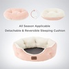 Bedsure Cooling Small Dog Bed, Round Washable, 25 Inch Arctic Cooling Blue | Q-Max>0.4 Cat Beds for Indoor Cats, Comfort Cooling Summer Pet Bed,Anti-Slip Bottom,for Puppies and Kittens(Peach Pink)