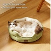 Bedsure Cooling Small Dog Bed, Round Washable, 25 Inch Arctic Cooling Blue | Q-Max>0.4 Cat Beds for Indoor Cats, Comfort Cooling Summer Pet Bed,Anti-Slip Bottom,for Puppies and Kittens(Pale Bean Green)