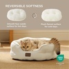 Bedsure Cooling Small Dog Bed, Round Washable, 25 Inch Arctic Cooling Blue | Q-Max>0.4 Cat Beds for Indoor Cats, Comfort Cooling Summer Pet Bed,Anti-Slip Bottom,for Puppies and Kittens(Ivory)