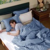 Bedsure Dark Grey King Duvet Cover Set, Cooling Lyocell Cotton Blend | Silky Cooling Lyocell Cotton, Breathable, Hot Sleepers, Moisture Wicking, 8 Ties, Zipper Closure, 104″x90″ Comforter Cover(10 – Slate Blue (No Comforter))