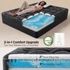 Bedsure Dual-Layer 5 Inch Memory Foam Mattress Topper King, 3 Inch Memory Foam + 2 Inch Viscose Made from Bamboo Mattress Topper Pad Cover, Breathable & Pressure Relief, Black(Twin)