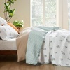 Bedsure Floral Quilts Queen Size, Reversible Botanical Floral Comforter | Bedding, Bedspread, Coverlet, Lightweight, All-Season Comfort, Green & White Plaid Parttern, Machine Washable, 90″x96″, 3 Pcs(02 – Bouquet)
