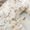 Bedsure Floral Quilts Queen Size, Reversible Botanical Floral Comforter | Bedding, Bedspread, Coverlet, Lightweight, All-Season Comfort, Green & White Plaid Parttern, Machine Washable, 90″x96″, 3 Pcs(06 – Whisper White)