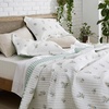 Bedsure Floral Quilts Queen Size, Reversible Botanical Floral Comforter | Bedding, Bedspread, Coverlet, Lightweight, All-Season Comfort, Green & White Plaid Parttern, Machine Washable, 90″x96″, 3 Pcs(02 – Bouquet)