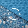Bedsure Floral Quilts Queen Size, Reversible Botanical Floral Comforter | Bedding, Bedspread, Coverlet, Lightweight, All-Season Comfort, Green & White Plaid Parttern, Machine Washable, 90″x96″, 3 Pcs(05 – Summer Botanical)
