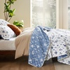 Bedsure Floral Quilts Queen Size, Reversible Botanical Floral Comforter | Bedding, Bedspread, Coverlet, Lightweight, All-Season Comfort, Green & White Plaid Parttern, Machine Washable, 90″x96″, 3 Pcs(01 – Daisy)