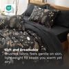 Bedsure Full Size Comforter Set – 7 Pieces Floral Sage Green Soft Bedding Sets, Full Bed in a Bag with Botanical Flowers Comforter, Sheets, Pillowcases & Shams(10 – Black)