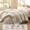 Bedsure Full Size Comforter Set – 7 Pieces Floral Sage Green Soft Bedding Sets, Full Bed in a Bag with Botanical Flowers Comforter, Sheets, Pillowcases & Shams(11 – Beige)