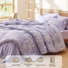 Bedsure Full Size Comforter Set – 7 Pieces Floral Sage Green Soft Bedding Sets, Full Bed in a Bag with Botanical Flowers Comforter, Sheets, Pillowcases & Shams(07 – Lavender)