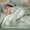 Bedsure Full Size Comforter Set – 7 Pieces Floral Sage Green Soft Bedding Sets, Full Bed in a Bag with Botanical Flowers Comforter, Sheets, Pillowcases & Shams(01 – Sage Green)
