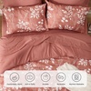 Bedsure Full Size Comforter Set – 7 Pieces Floral Sage Green Soft Bedding Sets, Full Bed in a Bag with Botanical Flowers Comforter, Sheets, Pillowcases & Shams(12 – Dusty Pink)