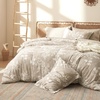 Bedsure Full Size Comforter Set – 7 Pieces Floral Sage Green Soft Bedding Sets, Full Bed in a Bag with Botanical Flowers Comforter, Sheets, Pillowcases & Shams(11 – Beige)