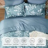 Bedsure Full Size Comforter Set – 7 Pieces Floral Sage Green Soft Bedding Sets, Full Bed in a Bag with Botanical Flowers Comforter, Sheets, Pillowcases & Shams(08 – Mineral Blue)