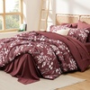Bedsure Full Size Comforter Set – 7 Pieces Floral Sage Green Soft Bedding Sets, Full Bed in a Bag with Botanical Flowers Comforter, Sheets, Pillowcases & Shams(14 – Burgundy)