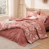 Bedsure Full Size Comforter Set – 7 Pieces Floral Sage Green Soft Bedding Sets, Full Bed in a Bag with Botanical Flowers Comforter, Sheets, Pillowcases & Shams(12 – Dusty Pink)