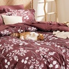 Bedsure Full Size Comforter Set – 7 Pieces Floral Sage Green Soft Bedding Sets, Full Bed in a Bag with Botanical Flowers Comforter, Sheets, Pillowcases & Shams(14 – Burgundy)