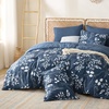 Bedsure Full Size Comforter Set – 7 Pieces Floral Sage Green Soft Bedding Sets, Full Bed in a Bag with Botanical Flowers Comforter, Sheets, Pillowcases & Shams(05 – Navy)