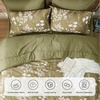 Bedsure Full Size Comforter Set – 7 Pieces Floral Sage Green Soft Bedding Sets, Full Bed in a Bag with Botanical Flowers Comforter, Sheets, Pillowcases & Shams(14 – Olive Green)