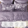 Bedsure Full Size Comforter Set – 7 Pieces Floral Sage Green Soft Bedding Sets, Full Bed in a Bag with Botanical Flowers Comforter, Sheets, Pillowcases & Shams(09 – Grayish Purple)
