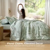 Bedsure Full Size Comforter Set – 7 Pieces Floral Sage Green Soft Bedding Sets, Full Bed in a Bag with Botanical Flowers Comforter, Sheets, Pillowcases & Shams(01 – Sage Green)