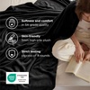 Bedsure GentleSoft Fleece Bed Blankets Queen Size Grey – Soft Warm Outdoor Picnic Fall Blanket for Camping Travel Lightweight Cozy Anti-Static, Room Home Decor Gifts for Husband and Men, 90×90 inches(03 – Black)