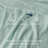 Bedsure GentleSoft Fleece Bed Blankets Queen Size Grey – Soft Warm Outdoor Picnic Fall Blanket for Camping Travel Lightweight Cozy Anti-Static, Room Home Decor Gifts for Husband and Men, 90×90 inches(Sage Green)