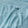 Bedsure GentleSoft Fleece Bed Blankets Queen Size Grey – Soft Warm Outdoor Picnic Fall Blanket for Camping Travel Lightweight Cozy Anti-Static, Room Home Decor Gifts for Husband and Men, 90×90 inches(River Blue)
