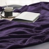 Bedsure GentleSoft Fleece Bed Blankets Queen Size Grey – Soft Warm Outdoor Picnic Fall Blanket for Camping Travel Lightweight Cozy Anti-Static, Room Home Decor Gifts for Husband and Men, 90×90 inches(Purple)