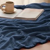 Bedsure GentleSoft Fleece Bed Blankets Queen Size Grey – Soft Warm Outdoor Picnic Fall Blanket for Camping Travel Lightweight Cozy Anti-Static, Room Home Decor Gifts for Husband and Men, 90×90 inches(Blue)
