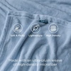 Bedsure GentleSoft Fleece Bed Blankets Queen Size Grey – Soft Warm Outdoor Picnic Fall Blanket for Camping Travel Lightweight Cozy Anti-Static, Room Home Decor Gifts for Husband and Men, 90×90 inches(Light Blue)