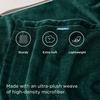Bedsure GentleSoft Fleece Bed Blankets Queen Size Grey – Soft Warm Outdoor Picnic Fall Blanket for Camping Travel Lightweight Cozy Anti-Static, Room Home Decor Gifts for Husband and Men, 90×90 inches(Forest Green)
