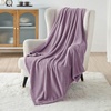 Bedsure GentleSoft Fleece Bed Blankets Queen Size Grey – Soft Warm Outdoor Picnic Fall Blanket for Camping Travel Lightweight Cozy Anti-Static, Room Home Decor Gifts for Husband and Men, 90×90 inches(Fog Purple)