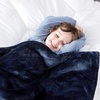 Bedsure GentleSoft Fleece Bed Blankets Queen Size Grey – Soft Warm Outdoor Picnic Fall Blanket for Camping Travel Lightweight Cozy Anti-Static, Room Home Decor Gifts for Husband and Men, 90×90 inches(02 – Navy)