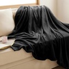Bedsure GentleSoft Fleece Bed Blankets Queen Size Grey – Soft Warm Outdoor Picnic Fall Blanket for Camping Travel Lightweight Cozy Anti-Static, Room Home Decor Gifts for Husband and Men, 90×90 inches(03 – Black)