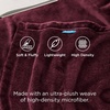 Bedsure GentleSoft Fleece Bed Blankets Queen Size Grey – Soft Warm Outdoor Picnic Fall Blanket for Camping Travel Lightweight Cozy Anti-Static, Room Home Decor Gifts for Husband and Men, 90×90 inches(Wine Red)