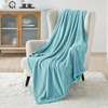 Bedsure GentleSoft Fleece Bed Blankets Queen Size Grey – Soft Warm Outdoor Picnic Fall Blanket for Camping Travel Lightweight Cozy Anti-Static, Room Home Decor Gifts for Husband and Men, 90×90 inches(River Blue)