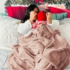 Bedsure GentleSoft Fleece Bed Blankets Queen Size Grey – Soft Warm Outdoor Picnic Fall Blanket for Camping Travel Lightweight Cozy Anti-Static, Room Home Decor Gifts for Husband and Men, 90×90 inches(Dusty Pink)