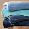Bedsure GentleSoft Fleece Bed Blankets Queen Size Grey – Soft Warm Outdoor Picnic Fall Blanket for Camping Travel Lightweight Cozy Anti-Static, Room Home Decor Gifts for Husband and Men, 90×90 inches(Blue)