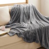 Bedsure GentleSoft Fleece Bed Blankets Queen Size Grey – Soft Warm Outdoor Picnic Fall Blanket for Camping Travel Lightweight Cozy Anti-Static, Room Home Decor Gifts for Husband and Men, 90×90 inches(Grey)